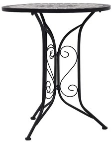 vidaXL Τραπέζι Bistro «Μωσαϊκό» Γκρι 60 εκ. Κεραμικό