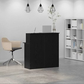 vidaXL Γραφείο υποδοχής Μαύρο 100x50x103,5 cm Κατασκευασμένο ξύλο