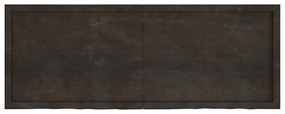vidaXL Επιφάνεια Τραπεζιού Σκούρο Καφέ 160x60x(2-4)εκ Επεξ. Μασίφ Δρυς