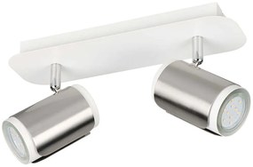 Φωτιστικό Οροφής - Σποτ Gillan 814500207 30x12x16cm 2xGU10 10W Nickel-White Trio Lighting