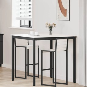 vidaXL Τραπέζι μπαρ Λευκό 110 x 110 x 105 εκ. Στερεά ξυλεία πεύκου
