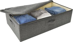 vidaXL Κουτι Αποθήκευσης Ανθρακί 70 x 40 x 18 εκ. Υφασμάτινο
