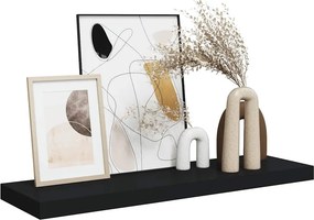 vidaXL Ράφι Τοίχου Μαύρο 80x23,5x3,8 εκ. MDF