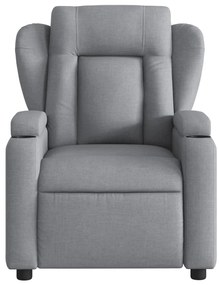 vidaXL Πολυθρόνα Ανακλινόμενη Ανοιχτό Γκρι Υφασμάτινη