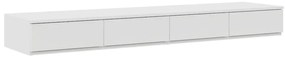 vidaXL Κρεβάτι με αποθηκευτικό χώρο Λευκό 236.5 x 150 x 31.5 εκατοστά