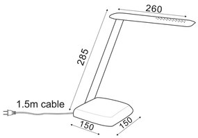 ΜΑΥΡΟ ΦΩΤΙΣ.ΓΡΑΦΕΙΟΥ LED 6W 480Lm Dimmabl 3.000K/6.000Κ 230V FUTUR - 1.5W - 20W - SF1408LED640B