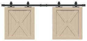 Κιτ συρόμενης πόρτας γραφείου 122 cm από ανθρακούχο χάλυβα