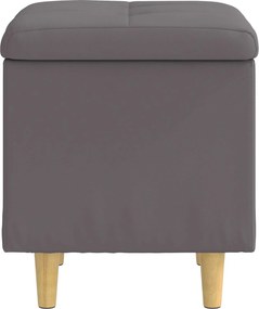 vidaXL Οθωμανικό αποθήκευσης Γκρι 40 x 40 x 45 cm Τεχνητό δέρμα