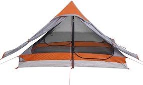 vidaXL Σκηνή Κάμπινγκ 2 Ατόμων Αδιάβροχη Γκρι