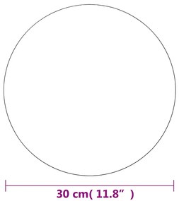 vidaXL Καθρέφτης Στρογγυλός 30 εκ. Γυάλινος Χωρίς Πλαίσιο