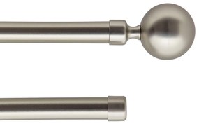 Κουρτινόξυλο Φ19mm Διπλό Επεκτεινόμενο 120-210cm Με Άκρα L-N Paloma Silver 796212099