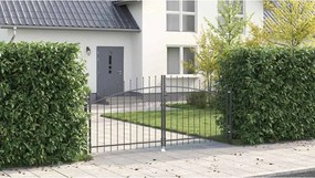 vidaXL Διπλή Πύλη WOERDEN 299,5 x 174,5 εκ. Ατσάλι Γκρι Κλειδώσιμο