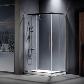 Συρόμενη πόρτα ντουζιέρας Devon Flow Slider-97 - 101-Chrome