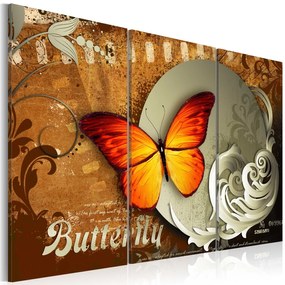 Πίνακας - Fiery butterfly and  full moon 90x60