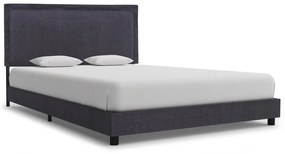 vidaXL Πλαίσιο Κρεβατιού Σκούρο Γκρι 140 x 200 εκ. Υφασμάτινο
