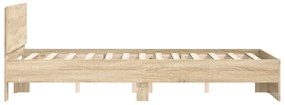 vidaXL Πλαίσιο Κρεβατιού με Κεφαλάρι Sonoma Δρυς 120x190 εκ.