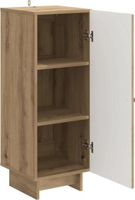 vidaXL Πλαϊνό γραφείο Artisan Δρυς 33 x 34,5 x 90 εκ