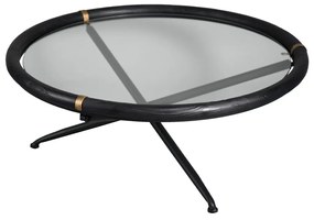 COLOMBO COFFEE TABLE ΜΑΥΡΟ ΜΑΥΡΟ 100x100xH40cm