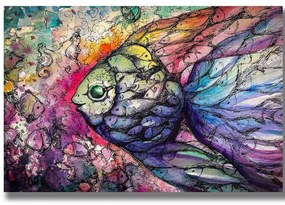Πίνακας Καμβάς 252SGH1483 100x70cm Multi Wallity Οριζόντιοι Wood, Canvas