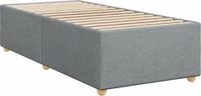 vidaXL Κρεβάτι Boxspring με Στρώμα Ανοιχτό Γκρι 80x200 εκ. Υφασμάτινο