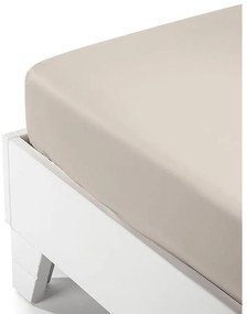 Κατωσέντονο Satin με λάστιχο Beige Διπλό (160x200+35)