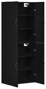 vidaXL Επιτοίχιο ντουλάπι 2 pcs Μαύρη δρυς 69.5 x 34 x 90 εκ.