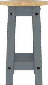 vidaXL Σκαμπό Μπαρ 2 τεμ. Γκρι από Μασίφ Ξύλο Πεύκου