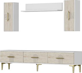 Stewehome Σετ μονάδας τηλεόρασης με ράφι 180x30x41 cm