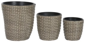 Σετ ζαρντινιέρων Home ESPRIT πολυπροπυλένιο ρατάν 40 x 40 x 45 cm