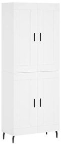 vidaXL Ντουλάπι Λευκό 69,5x34x180 εκ. από Επεξεργασμένο Ξύλο