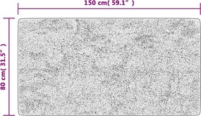 vidaXL Χαλί Πλενόμενο Λευκό και Μαύρο 80 x 150 εκ.