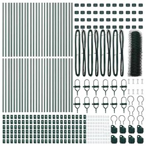 vidaXL Στύλος Περιφράξεων Πράσινο 100 x 0,5 μ (50 mm πλέγμα)