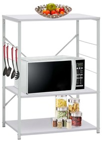 Ντουλάπι Φούρνου Μικροκυμάτων Λευκό 60x39,6x79,5 εκ. Επεξ. Ξύλο