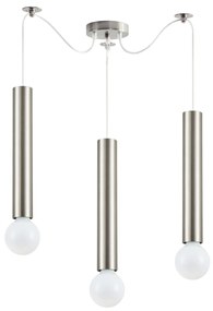 Φωτιστικό Οροφής  SE21-NM-5-NM3 ADEPT TUBE NICKEL MAT Nickel Matt Pendant+ - 77-8660 - 51W - 100W - 77-8660