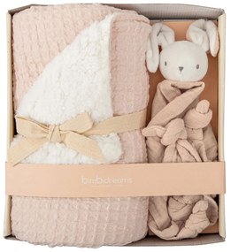 Κουβέρτα Fleece Αγκαλιάς (75x90) + Πανάκι Παρηγοριάς Bimbidreams Ροζ