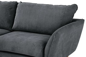 Γωνιακός Καναπές Scandinavian Choice P117, Μαύρο, Σκούρο γκρι, 297x200x80cm, 117 kg, Πόδια: Ξύλο | Epipla1.gr