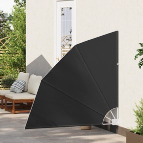 vidaXL Αδιάφανο σκίαστρο μπαλκονιού Ανθρακί 140 x 140 cm ύφασμα