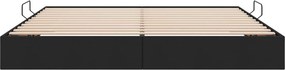 vidaXL Κρεβάτι Οθωμανικού Τύπου Μαύρο 200 x 200 cm ύφασμα