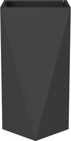 vidaXL Γλάστρα Μαύρο 40 x 40 x 75 cm Ατσάλι