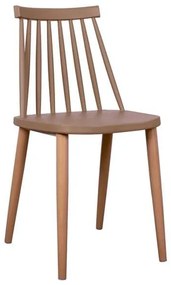 Καρέκλα Τραπεζαρίας HM8052.25 Vanessa Cappuccino 43x46,5x82Υ εκ. Σετ 4τμχ Metal, Polypropylene