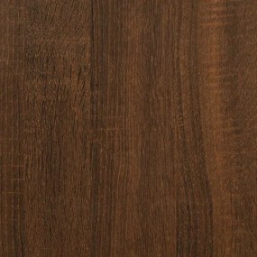 vidaXL Δισκοθήκη Καφέ Δρυς 121 x 38 x 48 εκ. από Επεξεργασμένο Ξύλο
