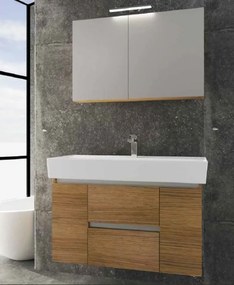 One Project Panammon A 100  MDF - Πάγκος με Νιπτήρα &amp; Καθρέπτη