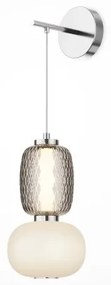 Απλίκα Φωτιστικό Τοίχου LED 18W Γυάλινο Κρεμαστό Αμπαζούρ Μοτίβα Pattern Maytoni-MOD267WL-L18CH3K-Χρώμιο MOD267WL-L18CH3K