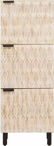 vidaXL Highboard Λευκό Φινίρισμα Καθαρισμού 40 x 33 x 110 εκ