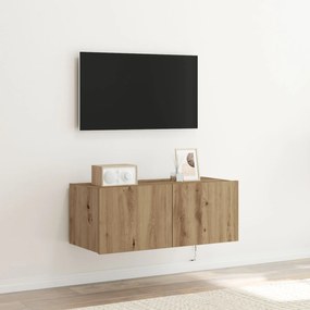 Ντουλάπα TV με Φώτα LED Artisan Oak 80x35x31 εκ.
