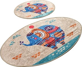 Bathmat Set (2 Pieces) Etnic Multicolor