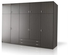 ΧΕΡΙ ΞΥΛΟ Ντουλάπα 5φυλλη με πατάρι 250cm  x 60cm x 240 ύψος --ΚΩΔ.:10-06-5f