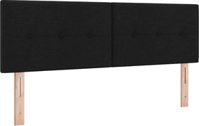 vidaXL LED κεφαλάρι με φώτα λωρίδας LED Μαύρο 144 cm Πολυεστέρας