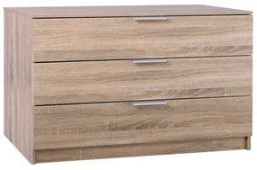 DRAWER Συρταριέρα με 3 Συρτάρια, Απόχρωση Sonoma  80x40x64cm [-Φυσικό-] [-Paper-] Ε760,2