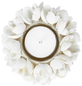 Κηροπήγιο Από Κοχύλια The Flower Power BABL014W-S D7 White Bazar Bizar Shell